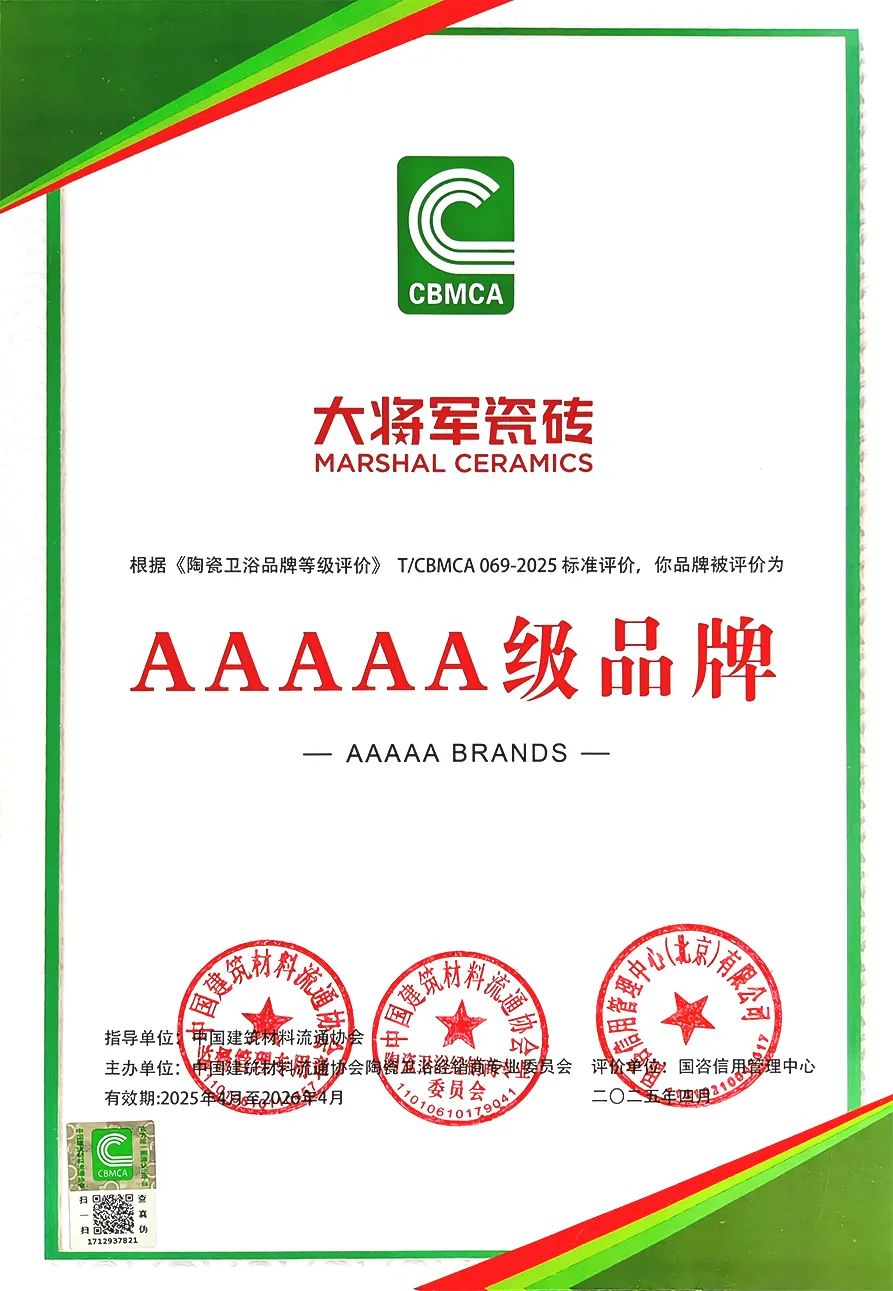 大將軍瓷磚"陶瓷一線品牌"實錘！雙料大獎見證硬核實力(圖35)